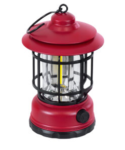 Alternative view of GloboStar® 85694 Αυτόνομο Επαναφορτιζόμενο Φανάρι Camping LED 5W USB 2.0 με Επαναφορτιζόμενη Μπαταρία 1 x 18650 2000mAh Li-ion - IP20 - Dimmable - Κόκκινο με Διάφανο Γυαλί - Θερμό Λευκό 3000K Φ12 x Υ17cm