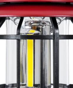 GloboStar® 85694 Αυτόνομο Επαναφορτιζόμενο Φανάρι Camping LED 5W USB 2.0 με Επαναφορτιζόμενη Μπαταρία 1 x 18650 2000mAh Li-ion - IP20 - Dimmable - Κόκκινο με Διάφανο Γυαλί - Θερμό Λευκό 3000K Φ12 x Υ17cm 14 85694 4