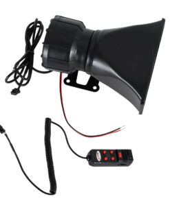 GloboStar® 85698 Τηλεβόας - Ντουντούκα - Σειρήνα - Κόρνα Αυτοκινήτου με 5 Προγράμματα Ήχητικών Εφέ Αστυνομίας - Πυροσβεστικής - Security με Μικρόφωνο - 100W 300db DC 12V Αδιάβροχο IP65 17 85698 8