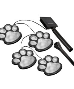 Alternative view of 85700 Διακοσμητική Γιρλάντα Anime Footprints 2.5 Μέτρων με Controller 8 Προγραμμάτων Φωτισμού - 4 LED 1W με Ενσωματωμένη Μπαταρία 600mAh - Φωτοβολταϊκό Πάνελ - Αισθητήρα Ημέρας-Νύχτας - Βάση Κήπου & Μαύρο Καλώδιο Αδιάβροχη IP65 Πολύχρωμη RGB Μ2