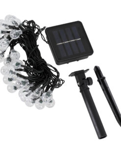 Alternative view of 85701 Διακοσμητική Γιρλάντα 4.25 Μέτρων με Controller 8 Προγραμμάτων Φωτισμού - 30 LED 2W με Ενσωματωμένη Μπαταρία 600mAh - Φωτοβολταϊκό Πάνελ - Αισθητήρα Ημέρας-Νύχτας - Βάση Κήπου & Σκούρο Πράσινο Καλώδιο Αδιάβροχη IP65 Πολύχρωμη RGB Μ4.25m