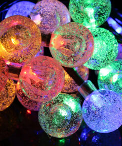 85701 Διακοσμητική Γιρλάντα 4.25 Μέτρων με Controller 8 Προγραμμάτων Φωτισμού - 30 LED 2W με Ενσωματωμένη Μπαταρία 600mAh - Φωτοβολταϊκό Πάνελ - Αισθητήρα Ημέρας-Νύχτας - Βάση Κήπου & Σκούρο Πράσινο Καλώδιο Αδιάβροχη IP65 Πολύχρωμη RGB Μ4.25m 14 85701 5