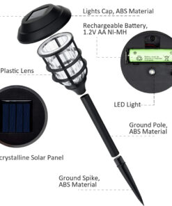 GloboStar® 85704 ΣΕΤ 6 Τεμαχίων Αυτόνομα Ηλιακά Φωτιστικά LED SMD 1W 100lm με Ενσωματωμένη Μπαταρία 250mAh - Φωτοβολταϊκό Πάνελ με Αισθητήρα Ημέρας-Νύχτας Αδιάβροχο IP65 Φανάρι Κήπου Στρογγυλό Θερμό Λευκό 3000K 21 85704 10