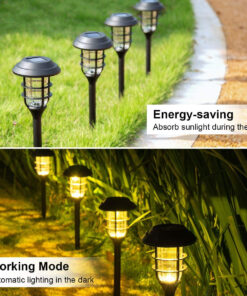 GloboStar® 85704 ΣΕΤ 6 Τεμαχίων Αυτόνομα Ηλιακά Φωτιστικά LED SMD 1W 100lm με Ενσωματωμένη Μπαταρία 250mAh - Φωτοβολταϊκό Πάνελ με Αισθητήρα Ημέρας-Νύχτας Αδιάβροχο IP65 Φανάρι Κήπου Στρογγυλό Θερμό Λευκό 3000K 17 85704 6