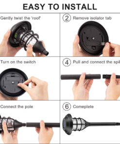 GloboStar® 85704 ΣΕΤ 6 Τεμαχίων Αυτόνομα Ηλιακά Φωτιστικά LED SMD 1W 100lm με Ενσωματωμένη Μπαταρία 250mAh - Φωτοβολταϊκό Πάνελ με Αισθητήρα Ημέρας-Νύχτας Αδιάβροχο IP65 Φανάρι Κήπου Στρογγυλό Θερμό Λευκό 3000K 20 85704 9