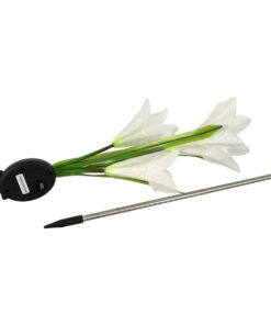 GloboStar® 85706 Αυτόνομο Ηλιακό Φωτιστικό Λουλούδι LED SMD 1W 100lm με Ενσωματωμένη Μπαταρία 600mAh - Φωτοβολταϊκό Πάνελ με Αισθητήρα Ημέρας-Νύχτας Αδιάβροχο IP65 Garden Lily Flower Ψυχρό Λευκό 6000K - ΣΕΤ 2 Τεμάχια 16 85706 5