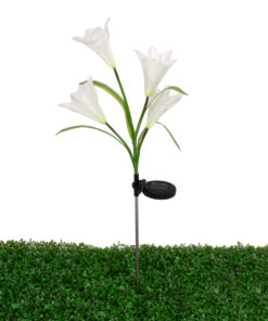 GloboStar® 85706 Αυτόνομο Ηλιακό Φωτιστικό Λουλούδι LED SMD 1W 100lm με Ενσωματωμένη Μπαταρία 600mAh - Φωτοβολταϊκό Πάνελ με Αισθητήρα Ημέρας-Νύχτας Αδιάβροχο IP65 Garden Lily Flower Ψυχρό Λευκό 6000K - ΣΕΤ 2 Τεμάχια 17 85706 6