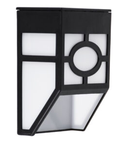 GloboStar® 85708 ΣΕΤ 4 Τεμαχίων Αυτόνομα Ηλιακά Φωτιστικά Τοίχου Μαύρα-Λευκά LED SMD 1W 100lm με Ενσωματωμένη Μπαταρία 600mAh - Φωτοβολταϊκό Πάνελ με Αισθητήρα Ημέρας-Νύχτας Αδιάβροχα IP65 Ψυχρό Λευκό 6000K 12 85708 3