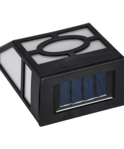 GloboStar® 85708 ΣΕΤ 4 Τεμαχίων Αυτόνομα Ηλιακά Φωτιστικά Τοίχου Μαύρα-Λευκά LED SMD 1W 100lm με Ενσωματωμένη Μπαταρία 600mAh - Φωτοβολταϊκό Πάνελ με Αισθητήρα Ημέρας-Νύχτας Αδιάβροχα IP65 Ψυχρό Λευκό 6000K 16 85708 7