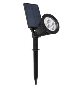 Alternative view of GloboStar® 85709 Μαύρο Προβολάκι Σποτ Κήπου Πλαστικό Καρφωτό LED HIGH POWER 8W 800lm με Ενσωματωμένη Μπαταρία 2200mAh - Φωτοβολταϊκό Πάνελ με Αισθητήρα Ημέρας-Νύχτας Αδιάβροχo IP67 Θερμό Λευκό 3000K