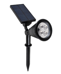 GloboStar® 85709 Μαύρο Προβολάκι Σποτ Κήπου Πλαστικό Καρφωτό LED HIGH POWER 8W 800lm με Ενσωματωμένη Μπαταρία 2200mAh - Φωτοβολταϊκό Πάνελ με Αισθητήρα Ημέρας-Νύχτας Αδιάβροχo IP67 Θερμό Λευκό 3000K 14 85709 3