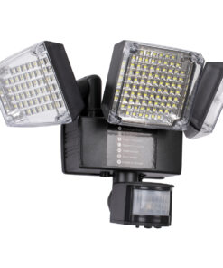 GloboStar® 85711 Αυτόνομος Ηλιακός Προβολέας με Τρεις Περιστρεφόμενες Κεφαλές LED SMD 2835 50W 2500lm με Ενσωματωμένη Μπαταρία 3400mAh - Φωτοβολταϊκό Πάνελ με Αισθητήρα Ημέρας-Νύχτας - PIR Αισθητήρα Κίνησης Αδιάβροχο IP65 Ψυχρό Λευκό 6000K 20 85711 4