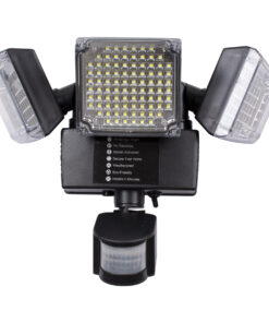 GloboStar® 85711 Αυτόνομος Ηλιακός Προβολέας με Τρεις Περιστρεφόμενες Κεφαλές LED SMD 2835 50W 2500lm με Ενσωματωμένη Μπαταρία 3400mAh - Φωτοβολταϊκό Πάνελ με Αισθητήρα Ημέρας-Νύχτας - PIR Αισθητήρα Κίνησης Αδιάβροχο IP65 Ψυχρό Λευκό 6000K 21 85711 5