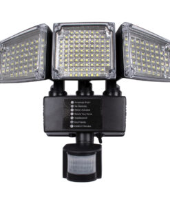 GloboStar® 85711 Αυτόνομος Ηλιακός Προβολέας με Τρεις Περιστρεφόμενες Κεφαλές LED SMD 2835 50W 2500lm με Ενσωματωμένη Μπαταρία 3400mAh - Φωτοβολταϊκό Πάνελ με Αισθητήρα Ημέρας-Νύχτας - PIR Αισθητήρα Κίνησης Αδιάβροχο IP65 Ψυχρό Λευκό 6000K 24 85711 8