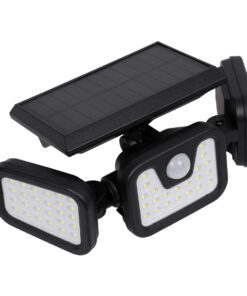 Alternative view of GloboStar® 85713 Αυτόνομος Ηλιακός Προβολέας με Τρεις Περιστρεφόμενες Κεφαλές LED SMD 2835 40W 2000lm με Ενσωματωμένη Μπαταρία 2400mAh - Φωτοβολταϊκό Πάνελ με Αισθητήρα Ημέρας-Νύχτας - PIR Αισθητήρα Κίνησης Αδιάβροχο IP65 Ψυχρό Λευκό 6000K