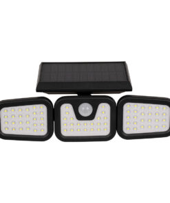 GloboStar® 85713 Αυτόνομος Ηλιακός Προβολέας με Τρεις Περιστρεφόμενες Κεφαλές LED SMD 2835 40W 2000lm με Ενσωματωμένη Μπαταρία 2400mAh - Φωτοβολταϊκό Πάνελ με Αισθητήρα Ημέρας-Νύχτας - PIR Αισθητήρα Κίνησης Αδιάβροχο IP65 Ψυχρό Λευκό 6000K 16 85713 5