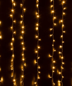 85800 Διακοσμητική Κουρτίνα 3 x 2 Μέτρα με Controller 8 Προγραμμάτων Φωτισμού - Επεκτεινόμενη 240 LED 6W AC 230V με Διάφανο Καλώδιο & Πρίζα Schuko IP20 Θερμό Λευκό 3000K Μ3 x Υ2m 13 85800 6