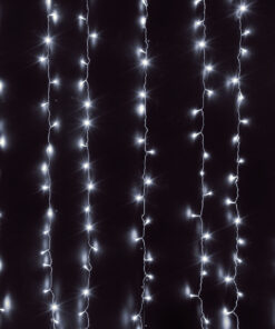 85801 Διακοσμητική Κουρτίνα 3 x 2 Μέτρα με Controller 8 Προγραμμάτων Φωτισμού - Επεκτεινόμενη 240 LED 6W AC 230V με Διάφανο Καλώδιο & Πρίζα Schuko IP20 Ψυχρό Λευκό 6000K Μ3 x Υ2m 13 85801 6