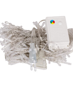 Alternative view of 85802 Διακοσμητική Κουρτίνα 3 x 2 Μέτρα με Controller 8 Προγραμμάτων Φωτισμού - Επεκτεινόμενη 240 LED 6W AC 230V με Διάφανο Καλώδιο & EU Πρίζα IP20 Πολύχρωμο RGB Μ3 x Υ2m