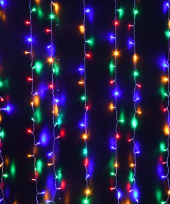 85802 Διακοσμητική Κουρτίνα 3 x 2 Μέτρα με Controller 8 Προγραμμάτων Φωτισμού - Επεκτεινόμενη 240 LED 6W AC 230V με Διάφανο Καλώδιο & EU Πρίζα IP20 Πολύχρωμο RGB Μ3 x Υ2m 13 85802 6