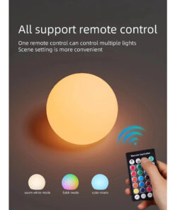 GloboStar® 85824 Ακρυλικό Φωτιστικό Μπάλα Εξωτερικού Χώρου - Πισίνας LED Globe 5W Φ24 Επαναφορτιζόμενο Μπαταρίας με Καλώδιο USB - Φορτιστή και Ασύρματο Χειριστήριο IR Αδιάβροχο IP65 Πολύχρωμο RGBW 25 85824 12