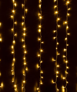 85826 Διακοσμητική Κουρτίνα 3 x 3 Μέτρα με Controller 8 Προγραμμάτων Εναλλαγών Φωτισμού - Επεκτεινόμενη 300 LED 3.6W AC 230V με Διάφανο Καλώδιο & Πρίζα Schuko Αδιάβροχη IP44 Θερμό Λευκό 2700K Μ3 x Υ3m 13 85826 6