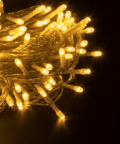 85833 Διακοσμητική Γιρλάντα 13 Μέτρα με Controller 8 Προγραμμάτων Εναλλαγών Φωτισμού - Επεκτεινόμενη 100 LED 3.6W AC 230V με Διάφανο Καλώδιο & Πρίζα Schuko Αδιάβροχη IP44 Θερμό Λευκό 3000K Μ13m 11 85833 5