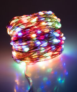 85844 Διακοσμητική Γιρλάντα 20 Μέτρα με Controller 8 Προγραμμάτων Εναλλαγών Φωτισμού - 200 LED 1.3W AC 230V με Χάλκινο Καλώδιο & Πρίζα Schuko Αδιάβροχη IP44 RGB Μ20m 10 85844 4