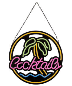 Alternative view of GloboStar® 85851 Φωτιστικό Ταμπέλα Φωτεινή Επιγραφή NEON LED Σήμανσης COCKTAILS 30W AC 230V με Διακόπτη On/Off Ροζ - Γαλάζιο - Κίτρινο - Πράσινο