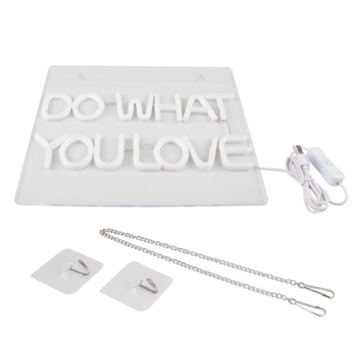 GloboStar® 85852 Φωτιστικό Ταμπέλα Φωτεινή Επιγραφή NEON LED Σήμανσης DO WHAT YOU LOVE 30W AC 230V με Διακόπτη On/Off Ροζ 6 GloboStar® 85852 Φωτιστικό Ταμπέλα Φωτεινή Επιγραφή NEON LED Σήμανσης DO WHAT YOU LOVE 30W AC 230V με Διακόπτη On/Off Ροζ - Image 5