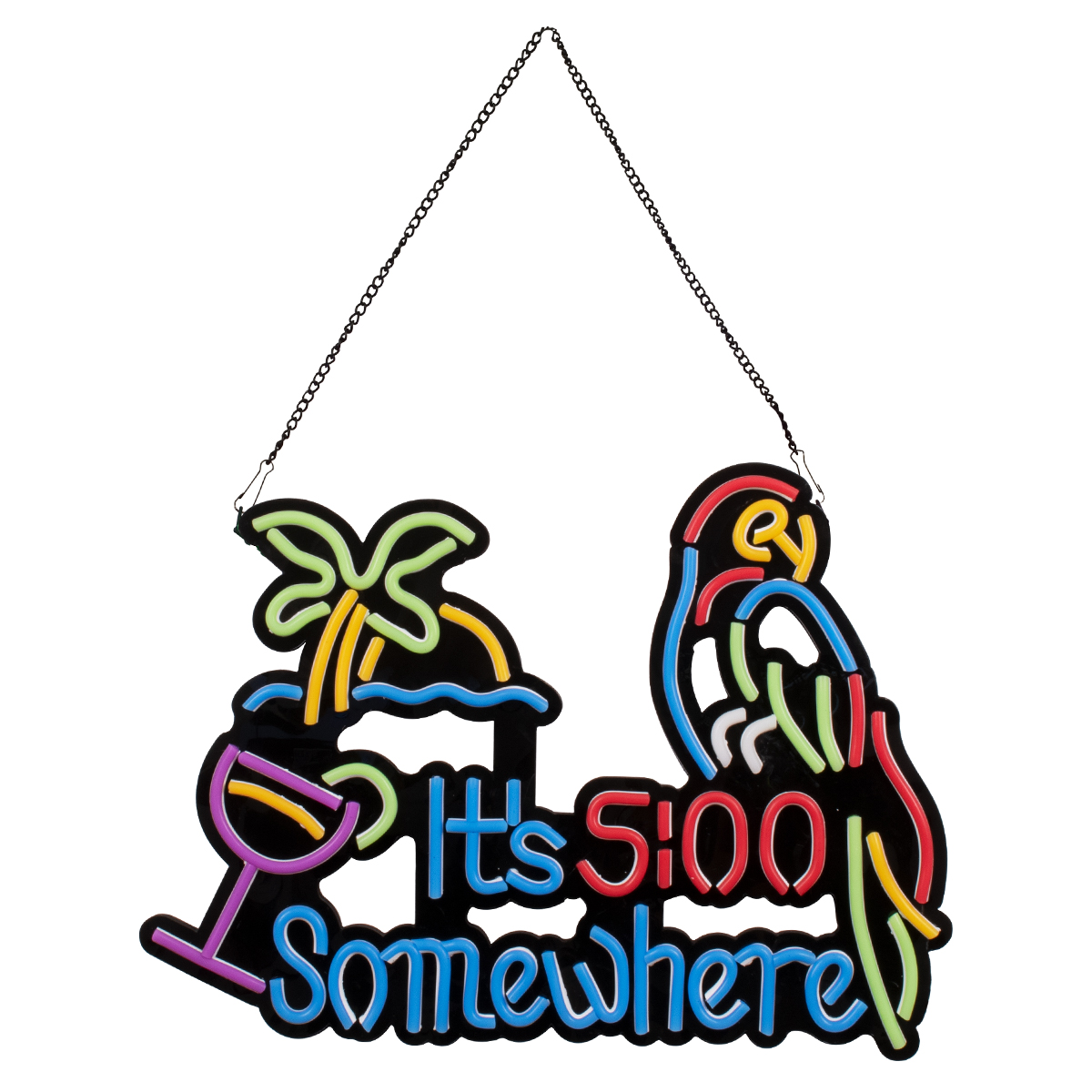 GloboStar® 85854 Φωτιστικό Ταμπέλα Φωτεινή Επιγραφή NEON LED Σήμανσης ITS 5:00 SOMEWHERE PARROT 30W AC 230V με Διακόπτη On/Off Ροζ - Γαλάζιο - Κίτρινο - Πράσινο - Κόκκινο 3 GloboStar® 85854 Φωτιστικό Ταμπέλα Φωτεινή Επιγραφή NEON LED Σήμανσης ITS 5:00 SOMEWHERE PARROT 30W AC 230V με Διακόπτη On/Off Ροζ - Γαλάζιο - Κίτρινο - Πράσινο - Κόκκινο - Image 2