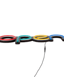 GloboStar® 85856 Φωτιστικό Ταμπέλα Φωτεινή Επιγραφή NEON LED Σήμανσης Animated OPEN 30W AC 230V με Διακόπτη On/Off και Ασύρματο Χειριστήριο IR Κόκκινο - Πράσινο - Κίτρινο - Γαλάζιο 8 85856 3