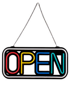 Alternative view of GloboStar® 85857 Φωτιστικό Ταμπέλα Φωτεινή Επιγραφή NEON LED Σήμανσης Animated Square OPEN 30W AC 230V με Διακόπτη On/Off και Ασύρματο Χειριστήριο IR Λευκό - Κόκκινο - Πράσινο - Κίτρινο - Γαλάζιο