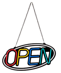 Alternative view of GloboStar® 85858 Φωτιστικό Ταμπέλα Φωτεινή Επιγραφή NEON LED Σήμανσης Animated Ovale OPEN 30W AC 230V με Διακόπτη On/Off και Ασύρματο Χειριστήριο IR Λευκό - Κόκκινο - Πράσινο - Κίτρινο - Γαλάζιο