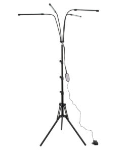 Alternative view of GloboStar® 85956 Grow Light Full Spectrum LED Φωτιστικό Ανάπτυξης Φυτών Γλάστρας με 4 Κινούμενες Κεφαλές & Τρίποδο 150cm SMD 2835 20W 180° AC230V IP20 με Dimmer & Timer Εσωτερικού Χώρου για Κάλυψη Επιφάνειας 1m x 1m Πλήρους Φάσματος Φωτισμού