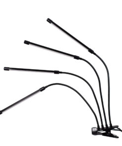 GloboStar® 85957 Grow Light Full Spectrum LED Φωτιστικό Ανάπτυξης Φυτών Γλάστρας με 4 Κινούμενες Κεφαλές & Βάση Μανταλάκι Clip SMD 2835 20W 160° AC230V IP20 με Dimmer & Timer Εσωτερικού Χώρου για Κάλυψη Επιφάνειας 1m x 1m Πλήρους Φάσματος Φωτισμού 13 85957 3