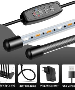 GloboStar® 85957 Grow Light Full Spectrum LED Φωτιστικό Ανάπτυξης Φυτών Γλάστρας με 4 Κινούμενες Κεφαλές & Βάση Μανταλάκι Clip SMD 2835 20W 160° AC230V IP20 με Dimmer & Timer Εσωτερικού Χώρου για Κάλυψη Επιφάνειας 1m x 1m Πλήρους Φάσματος Φωτισμού 15 85957 5