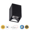 GloboStar® GLOBOSTAR® LUMINAR 60321 Downlight Σποτ LED 3W 405lm 36° AC 220-240V IP20 Θερμό Λευκό 2700K - Bridgelux COB Chip & TÜV SÜD Driver - Μαύρο Ματ - Μ4.2 x Π4.2 x Υ6.6cm - 5 Χρόνια Εγγύηση