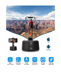 GloboStar® 86005 Following Face Auto Tracking Live Steaming Mobile Stand - Βάση Κινητού με Ανιχνευτή Κίνησης & Βάση για Τρίποδο - Μαύρο 35 86005 13