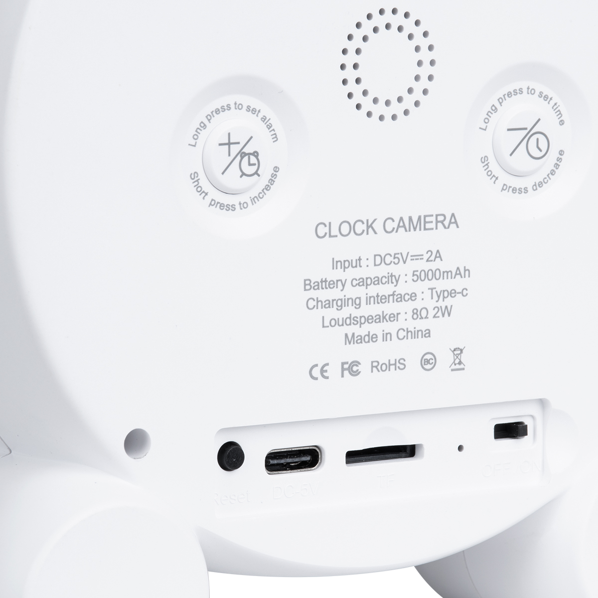 GloboStar® 86015 Rechargeable Table Camera 2MP WiFi HD 1080P 120° 5000mAh Two Way Audio Motion Detection & Digital Clock - Επαναφορτιζόμενη Επιτραπέζια Κάμερα 2MP WiFi HD 1080P 120° 5000mAh Διπλή Κατέυθυνση Ομιλίας Ανιχνευτή Κίνησης Ψηφιακό Ρολόι - Λευκό 9 GloboStar® 86015 Rechargeable Table Camera 2MP WiFi HD 1080P 120° 5000mAh Two Way Audio Motion Detection & Digital Clock - Επαναφορτιζόμενη Επιτραπέζια Κάμερα 2MP WiFi HD 1080P 120° 5000mAh Διπλή Κατέυθυνση Ομιλίας Ανιχνευτή Κίνησης Ψηφιακό Ρολόι - Λευκό - Image 7