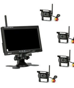 GloboStar® 86032 4 x WiFi Έγχρωμες Κάμερες 720p CMOS HD Οπισθοπορείας Αυτοκινήτου-Φορτηγού DC 12-24V 170° με Οθόνη 7" DC 12-24V Night Capture με Parking Lines και Ασύρματο Χειριστήριο Αδιάβροχη IP65 21 86032 8