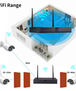 GloboStar® 86037 Ασύρματο Καταγραφικό με 4 x Camera 2MP 1080P WiFi 150° Μοιρών - Αδιάβροχο IP66 - Νυχτερινή Όραση με LED IR - Μονή Κατέυθυνση Ομιλίας - Ανιχνευτή Κίνησης - Νυχτερινή Λήψη - Λευκό 33 86037 16