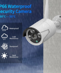 GloboStar® 86037 Ασύρματο Καταγραφικό με 4 x Camera 2MP 1080P WiFi 150° Μοιρών - Αδιάβροχο IP66 - Νυχτερινή Όραση με LED IR - Μονή Κατέυθυνση Ομιλίας - Ανιχνευτή Κίνησης - Νυχτερινή Λήψη - Λευκό 36 86037 19