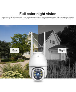 GloboStar® 86040 Ασύρματο Καταγραφικό με 8 x Camera 2MP 1080P WiFi 360° Μοιρών - Αδιάβροχο IP66 - Νυχτερινή Όραση με LED IR - Διπλή Κατέυθυνση Ομιλίας - Ανιχνευτή Κίνησης - Νυχτερινή Λήψη - Λευκό 37 86040 17