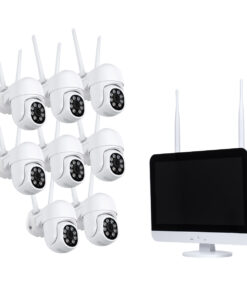 Alternative view of GloboStar® 86042 Ασύρματο Καταγραφικό με Οθόνη - 8 x Camera 2MP 1080P WiFi  360° Μοιρών - Αδιάβροχο IP66 - Νυχτερινή Όραση με LED IR - Διπλή Κατέυθυνση Ομιλίας - Ανιχνευτή Κίνησης - Νυχτερινή Λήψη - Λευκό