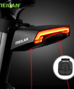 Alternative view of GloboStar® 86050 Ασύρματο Οπίσθιο Φανάρι Ποδηλάτου LED Επαναφορτιζόμενο USB Stop - Αριστερό Φλάς - Δεξί Φλάς με Ασύρματο Χειριστήριο Τιμονιού