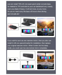 GloboStar® 86058 Καθρέπτης Αυτοκινήτου Android 9.0 360° με 4 Κάμερες SD Card Slot - RAM2GB+ROM32GB - FM Transmitter - Νυχτερινή Όραση - με Parking Lines - Μαύρο 24 86058 12