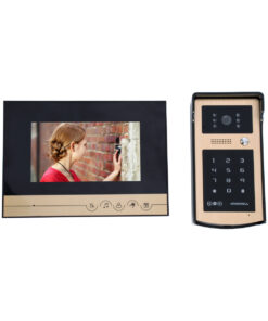 Alternative view of GloboStar® 86059 Σετ Θυροτηλεόρασης με Έγχρωμη Οθόνη Αφής 7" και Κάμερα 1080P HD & 4 Επαγωγικά Κλειδιά για Ηλεκτρονικές Κλειδαριές - Μαύρο - Χρυσό