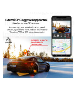 GloboStar® 86060 DVR FHD1080p Καταγραφικό Οχημάτων Smart με Οθόνη 8" Inches - WiFi - 4G Android 8.1OS - Sim Card Slot - GPS Navigator - Bluetooth - RAM2GB+ROM32GB - FM Transmitter - Dual Camera FHD1080p με WDR & Defogging Quad Core 1.5GHZ Processor 39 86060 20