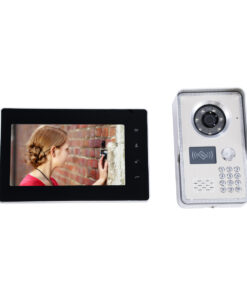 Alternative view of GloboStar® 86061 Σετ Θυροτηλεόρασης με Έγχρωμη Οθόνη Αφής 7" και Κάμερα 1080P HD & 4 Επαγωγικά Κλειδιά για Ηλεκτρονικές Κλειδαριές - Μαύρο - Ασημί